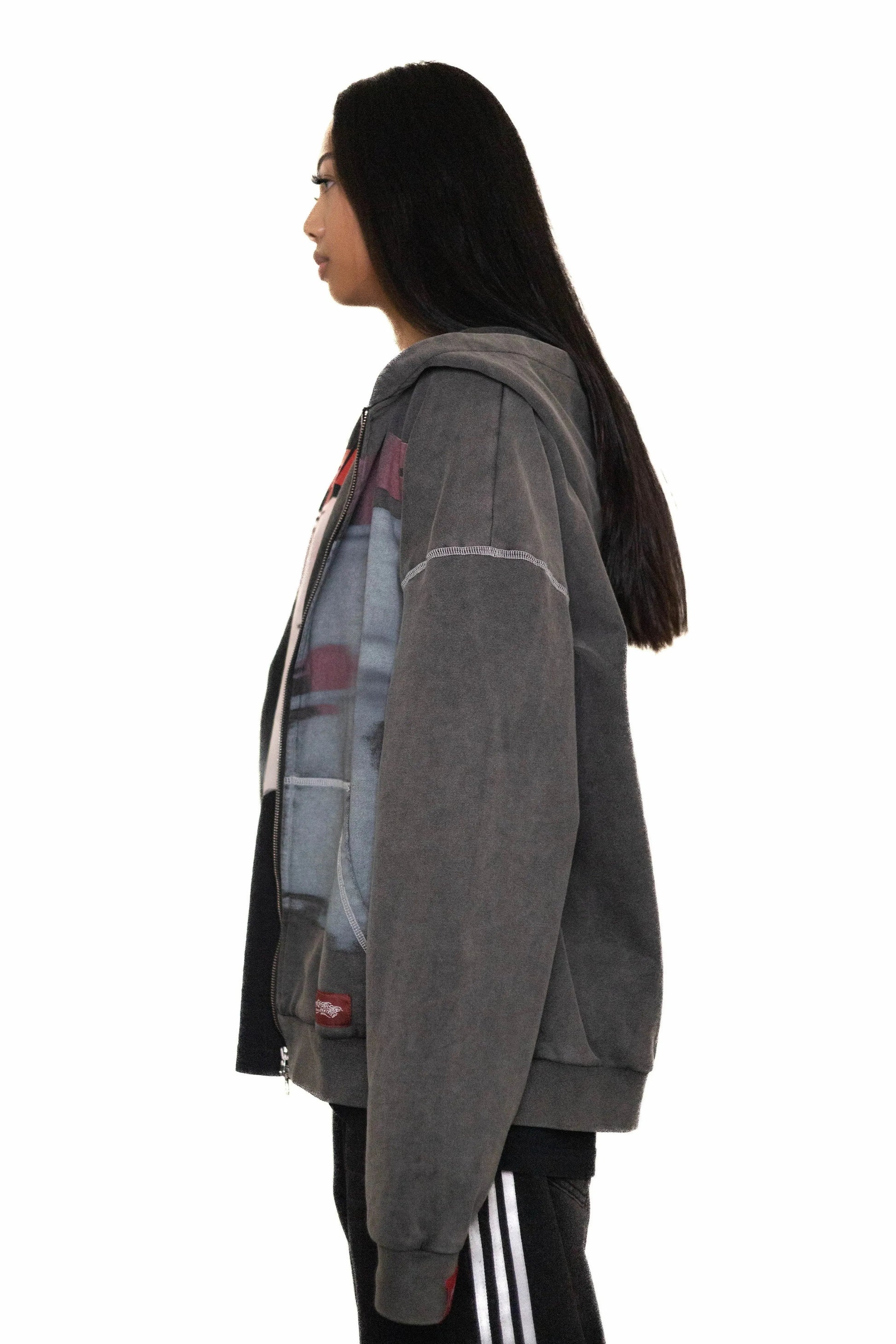 95 KISS HOODIE - GRAPHITE - FALMARAN