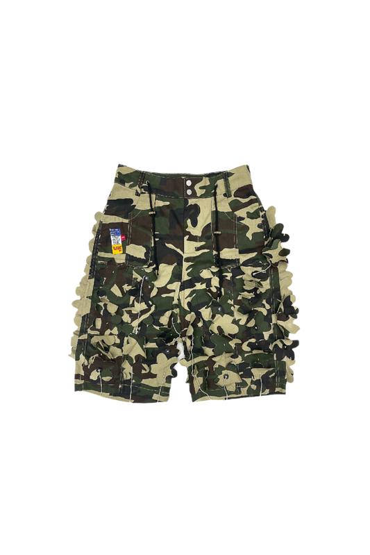 GHILLIE JORTS - GREEN CAMO